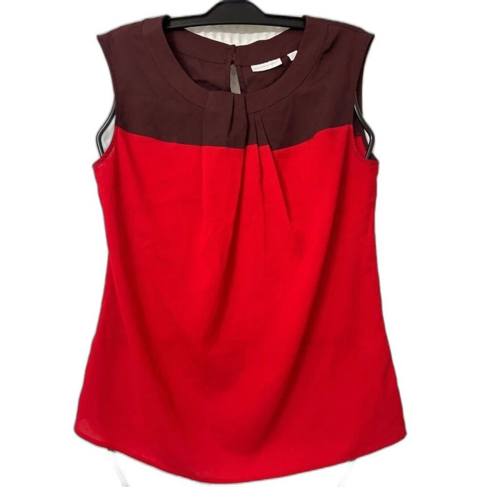 New York & Company Colorblock Sleeveless Blouse Size M